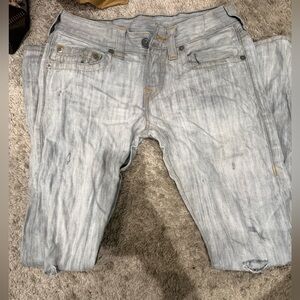True Religion Men's Slim Straight Jeans - Light Gray